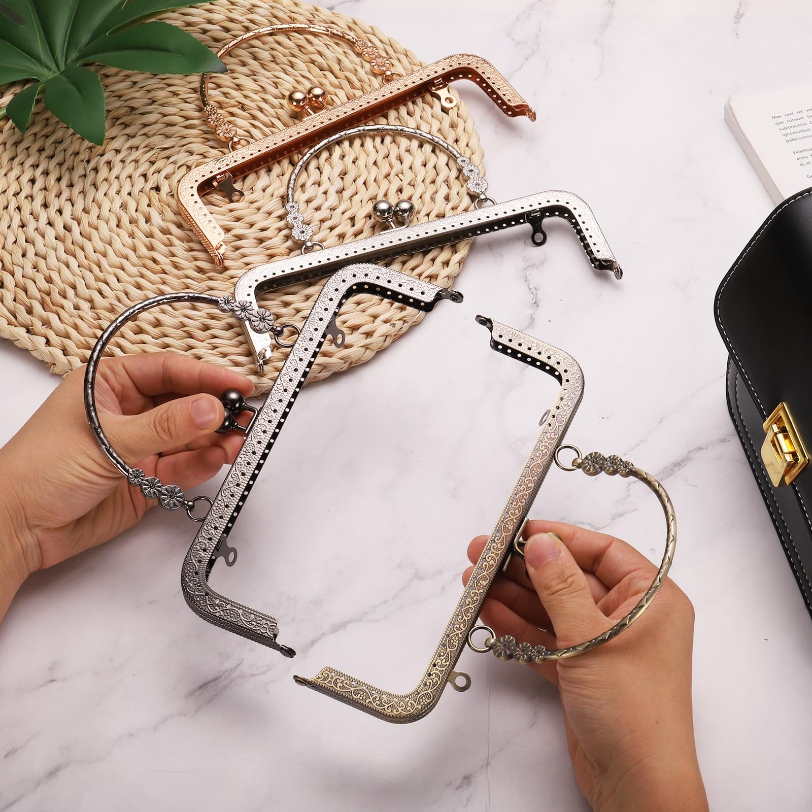 Amazon.com: uxcell Metal Purse Frame, 20cm/7.9